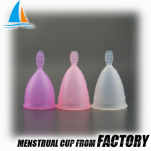 Copa menstrual corta reutilizable de grado médico